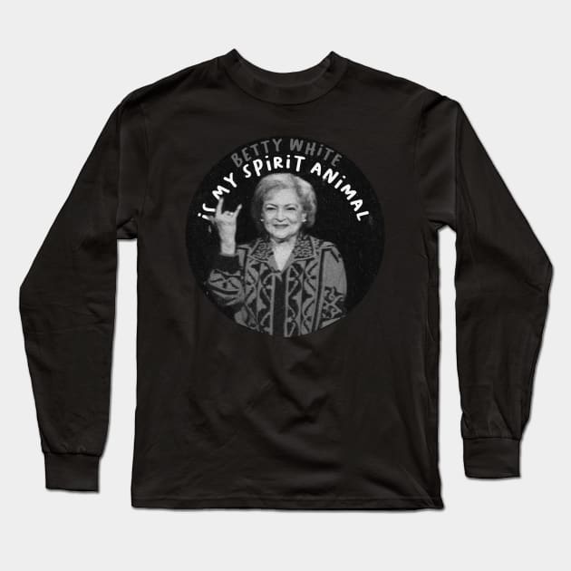 Betty White Long Sleeve T-Shirt by WPAP46